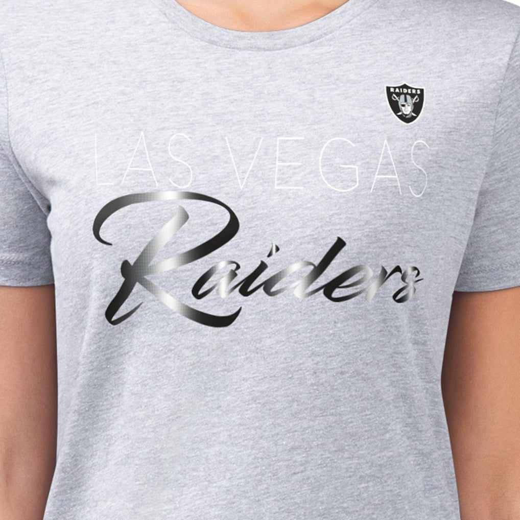Las Vegas Raiders  G-III 4Her by Carl Banks Women's Super-Slim Fit Lightweight Shadow Logo T-Shirt