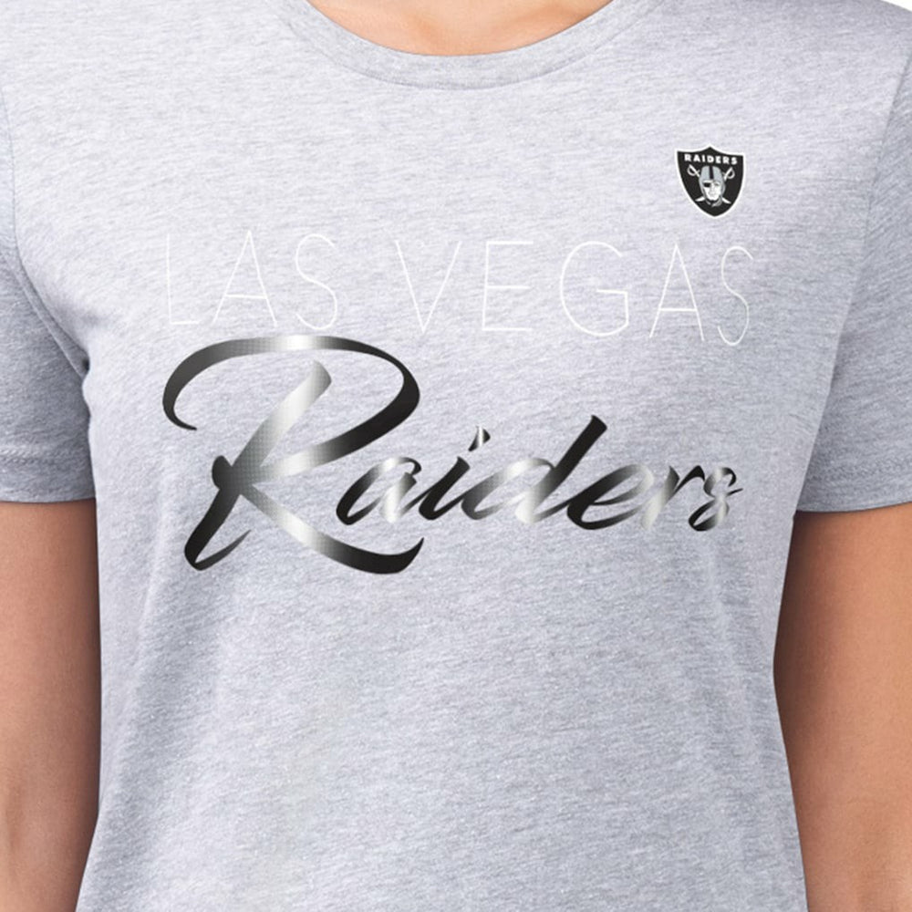 Las Vegas Raiders  G-III 4Her by Carl Banks Women's Super-Slim Fit Lightweight Shadow Logo T-Shirt