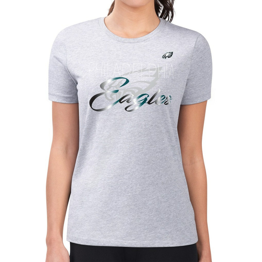 Philadelphia Eagles  G-III 4Her by Carl Banks Women's Super-Slim Fit Lightweight Shadow Logo T-Shirt
