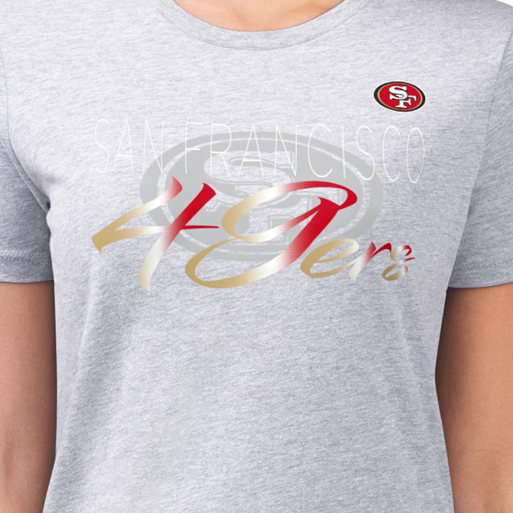 San Francisco 49ers  G-III 4Her by Carl Banks Women's Super-Slim Fit Lightweight Shadow Logo T-Shirt