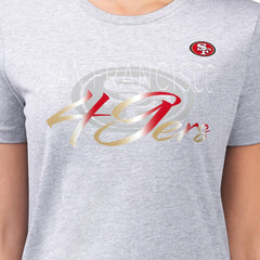 San Francisco 49ers  G-III 4Her by Carl Banks Women's Super-Slim Fit Lightweight Shadow Logo T-Shirt