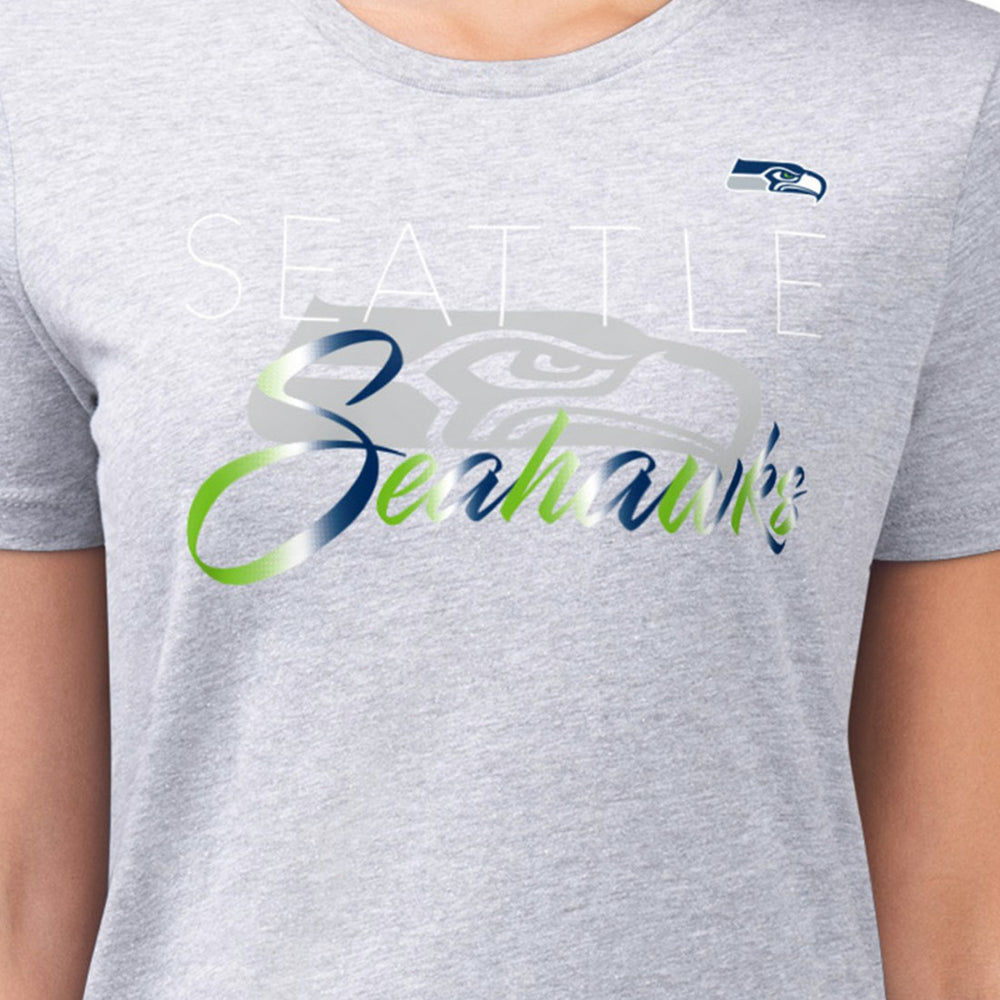 Seattle Seahawks  G-III 4Her by Carl Banks Women's Super-Slim Fit Lightweight Shadow Logo T-Shirt