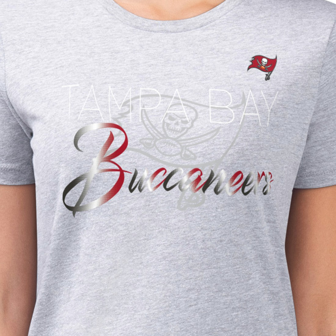 Tampa Bay Buccaneers  G-III 4Her by Carl Banks Women's Super-Slim Fit Lightweight Shadow Logo T-Shirt