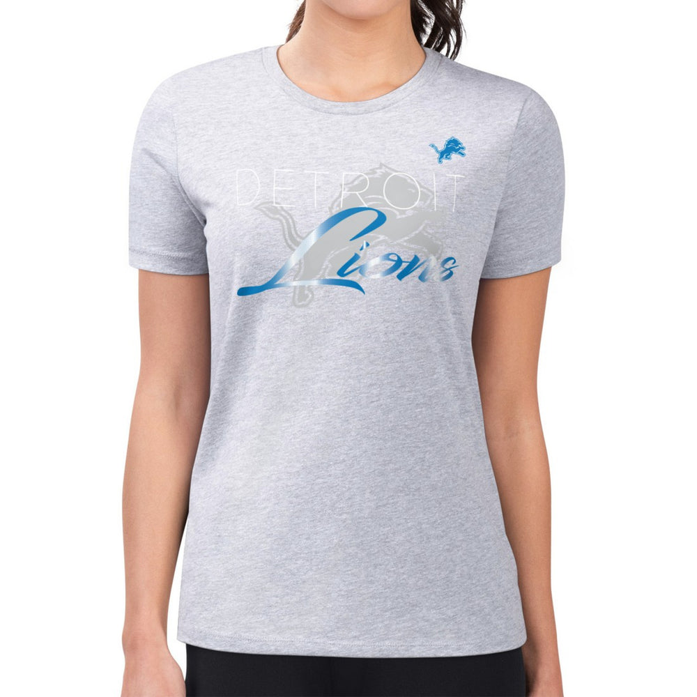 Detroit Lions  G-III 4Her by Carl Banks Women's Super-Slim Fit Lightweight Shadow Logo T-Shirt