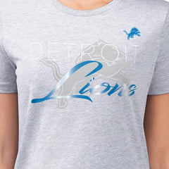 Detroit Lions  G-III 4Her by Carl Banks Women's Super-Slim Fit Lightweight Shadow Logo T-Shirt