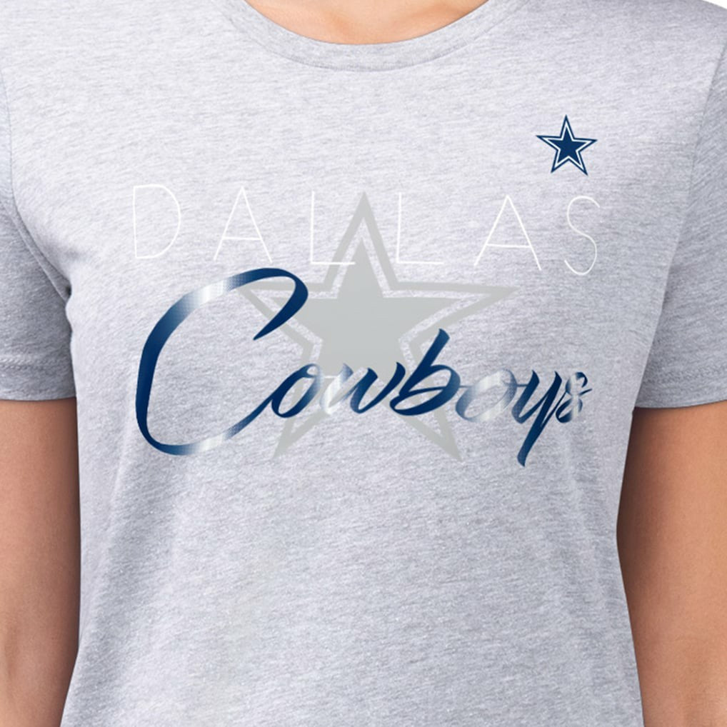 Dallas Cowboys  G-III 4Her by Carl Banks Women's Super-Slim Fit Lightweight Shadow Logo T-Shirt