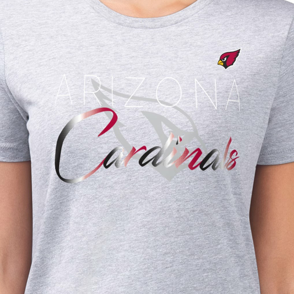 Arizona Cardinals  G-III 4Her by Carl Banks Women's Super-Slim Fit Lightweight Shadow Logo T-Shirt