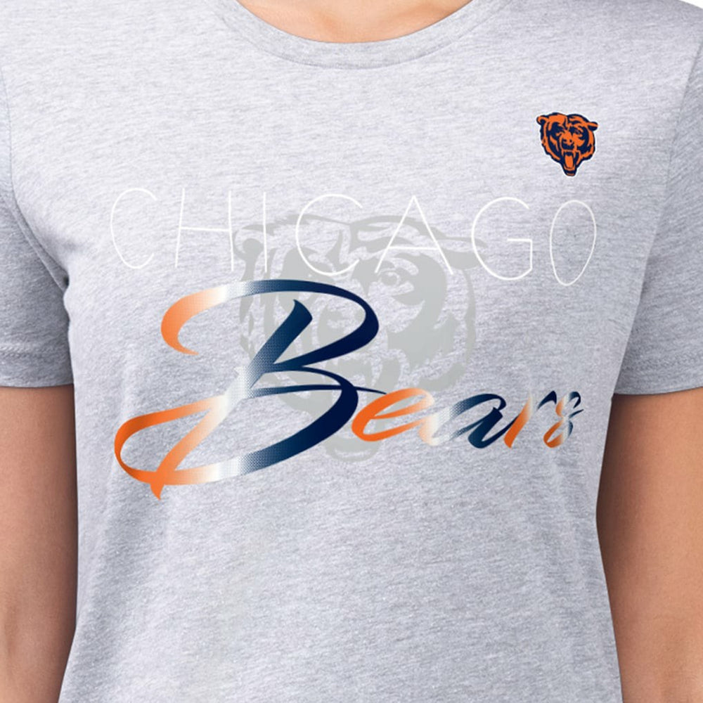 Chicago Bears  G-III 4Her by Carl Banks Women's Super-Slim Fit Lightweight Shadow Logo T-Shirt