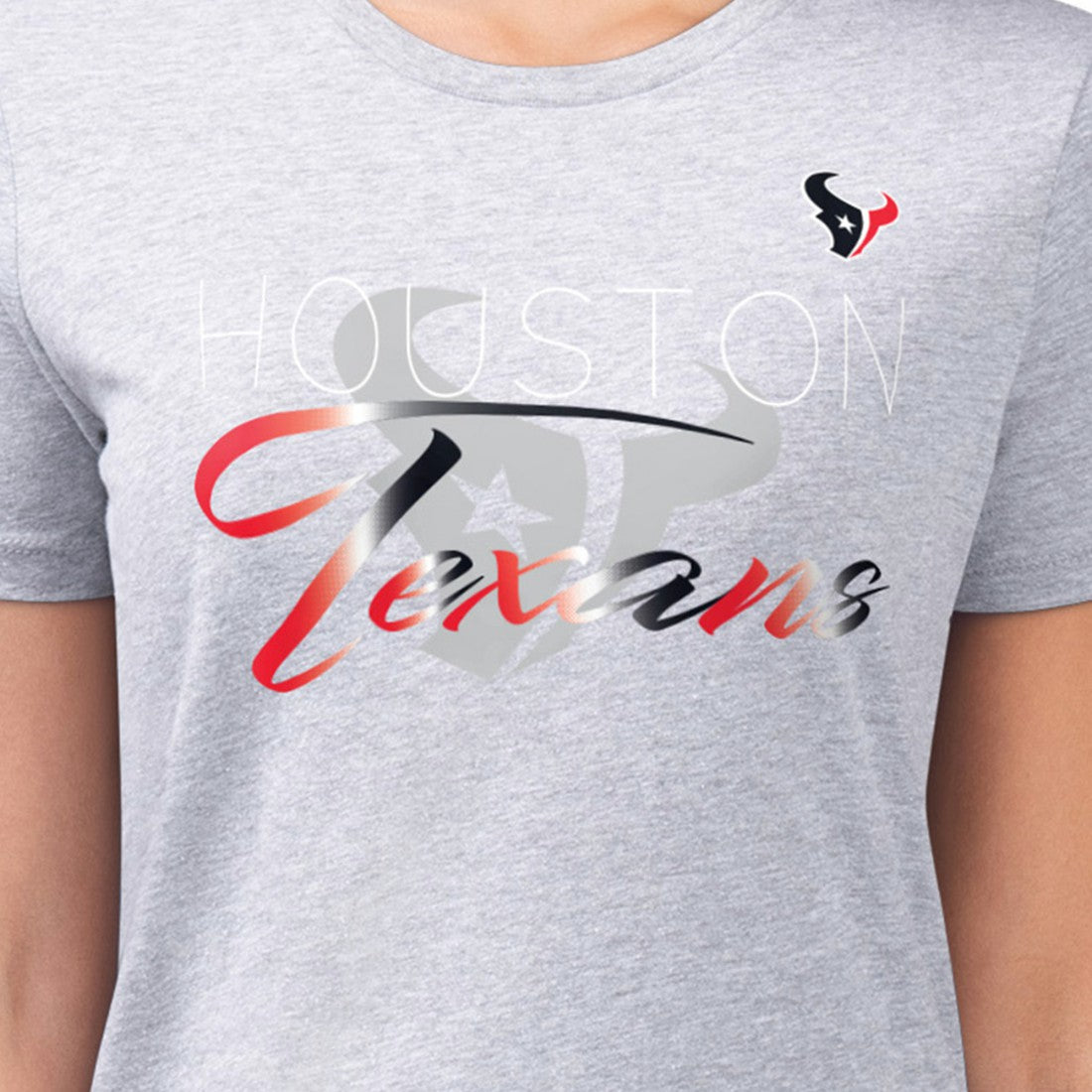 Houston Texans  G-III 4Her by Carl Banks Women's Super-Slim Fit Lightweight Shadow Logo T-Shirt