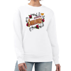 Washington Commanders  G-III 4Her by Carl Banks Women's Roses Fleece Tri-Blend Pullover Sweatshirt