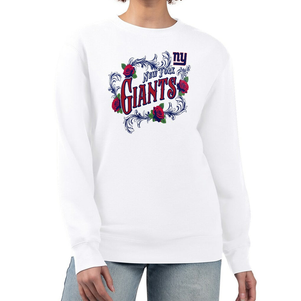 New York Giants  G-III 4Her by Carl Banks Women's Roses Fleece Tri-Blend Pullover Sweatshirt