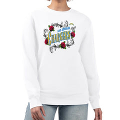Los Angeles Chargers  G-III 4Her by Carl Banks Women's Roses Fleece Tri-Blend Pullover Sweatshirt