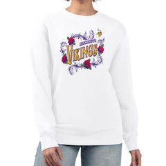 Minnesota Vikings  G-III 4Her by Carl Banks Women's Roses Fleece Tri-Blend Pullover Sweatshirt