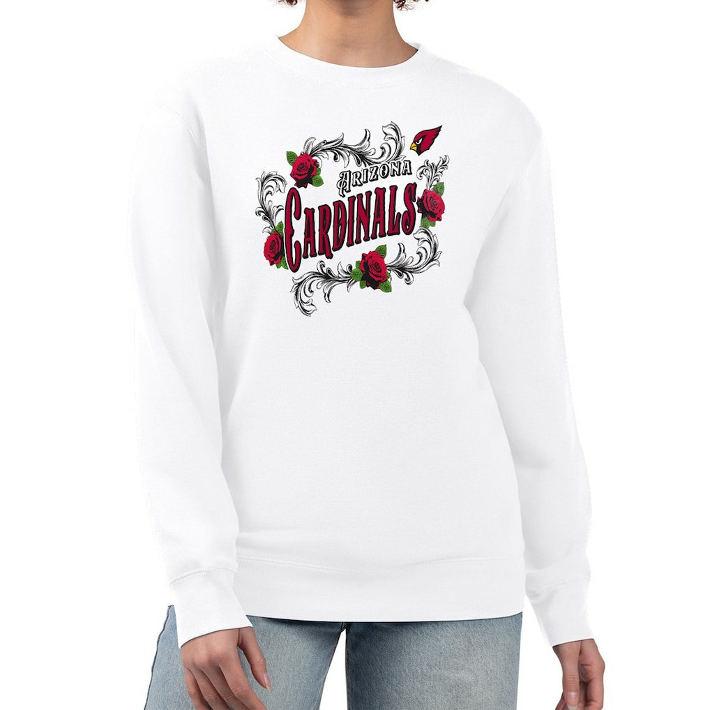 Arizona Cardinals  G-III 4Her by Carl Banks Women's Roses Fleece Tri-Blend Pullover Sweatshirt