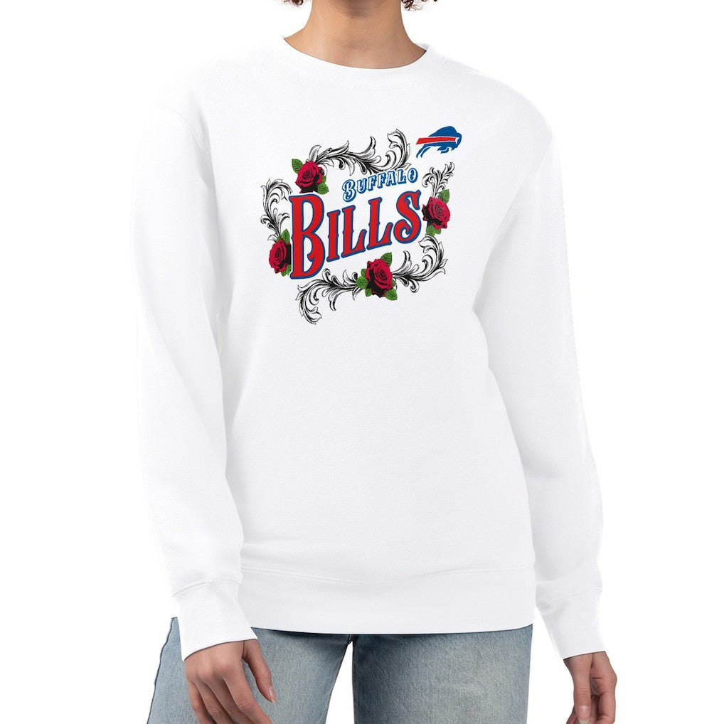 Buffalo Bills  G-III 4Her by Carl Banks Women's Roses Fleece Tri-Blend Pullover Sweatshirt