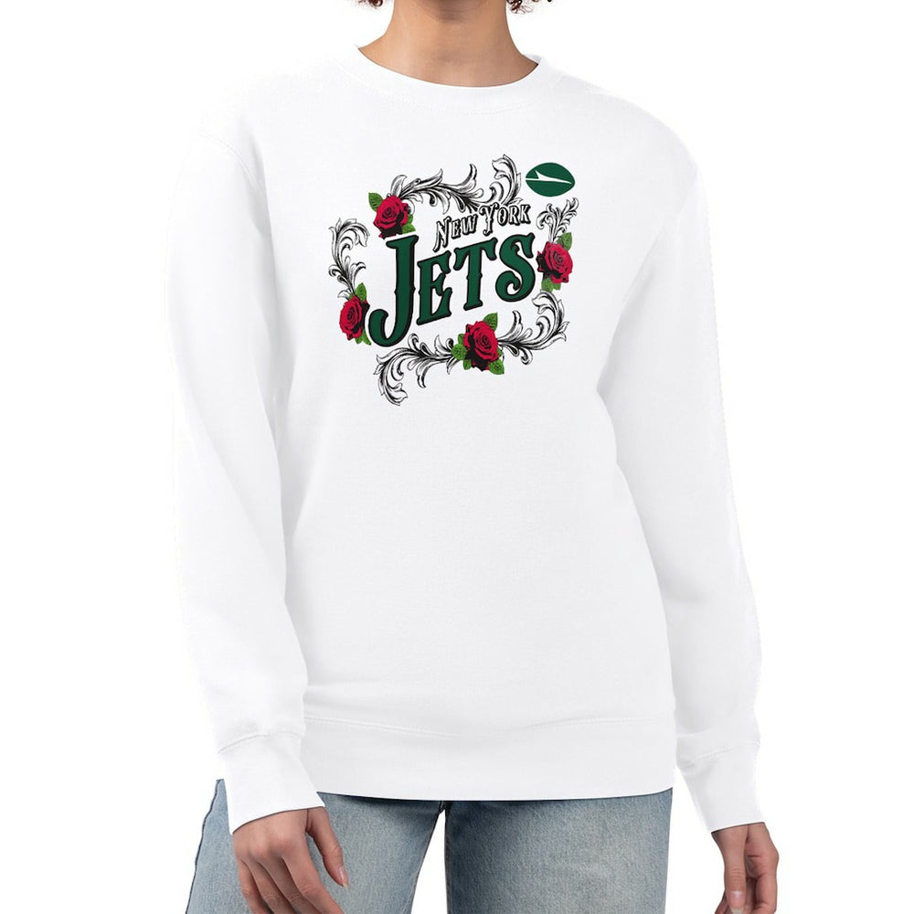 New York Jets  G-III 4Her by Carl Banks Women's Roses Fleece Tri-Blend Pullover Sweatshirt