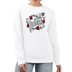 Las Vegas Raiders  G-III 4Her by Carl Banks Women's Roses Fleece Tri-Blend Pullover Sweatshirt