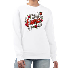 Cleveland Browns  G-III 4Her by Carl Banks Women's Roses Fleece Tri-Blend Pullover Sweatshirt