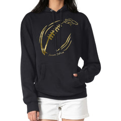 Denver Broncos  G-III 4Her by Carl Banks Women's Metallic Print Football Sketch Fleece Pullover Hoodie
