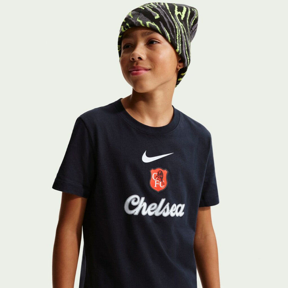 Chelsea Youth Crest T-Shirt Black - Nike