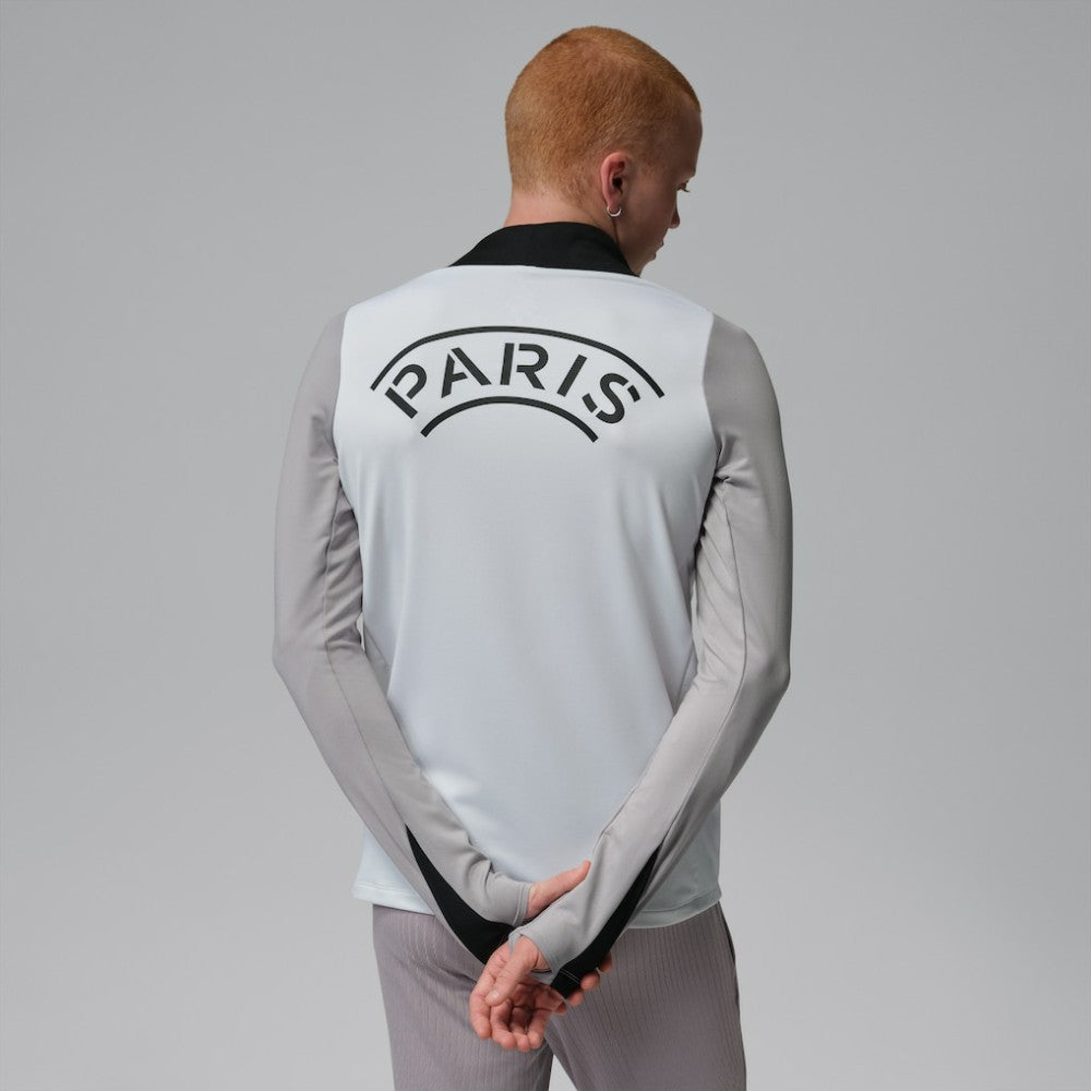 Paris Saint-Germain Jordan Brand Men's Strike Drill Quarter-Zip Long Sleeve Dri-FIT Top White - Jordan