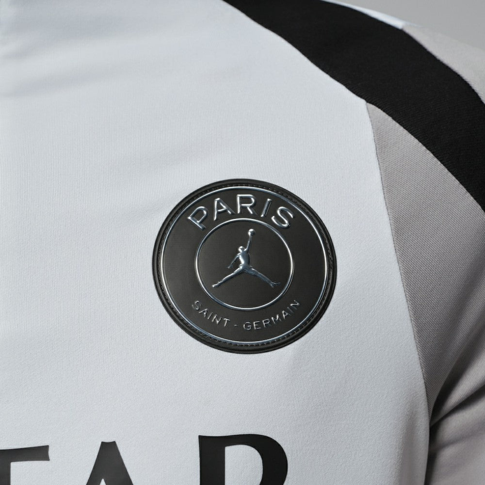 Paris Saint-Germain Jordan Brand Men's Strike Drill Quarter-Zip Long Sleeve Dri-FIT Top White - Jordan