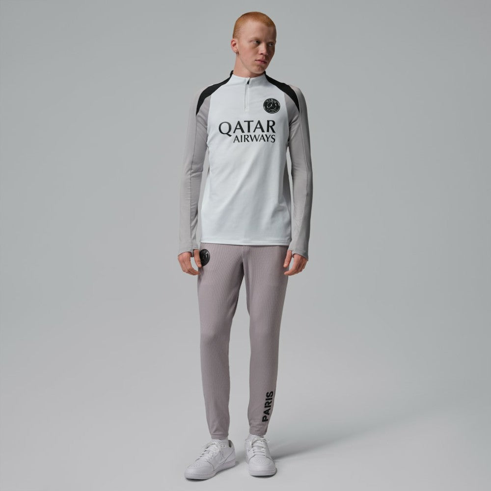 Paris Saint-Germain Jordan Brand Men's Strike Drill Quarter-Zip Long Sleeve Dri-FIT Top White - Jordan