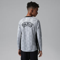 Paris Saint-Germain Jordan Brand Youth Long Sleeve Pre-Match Dri-FIT Top Gray - Jordan