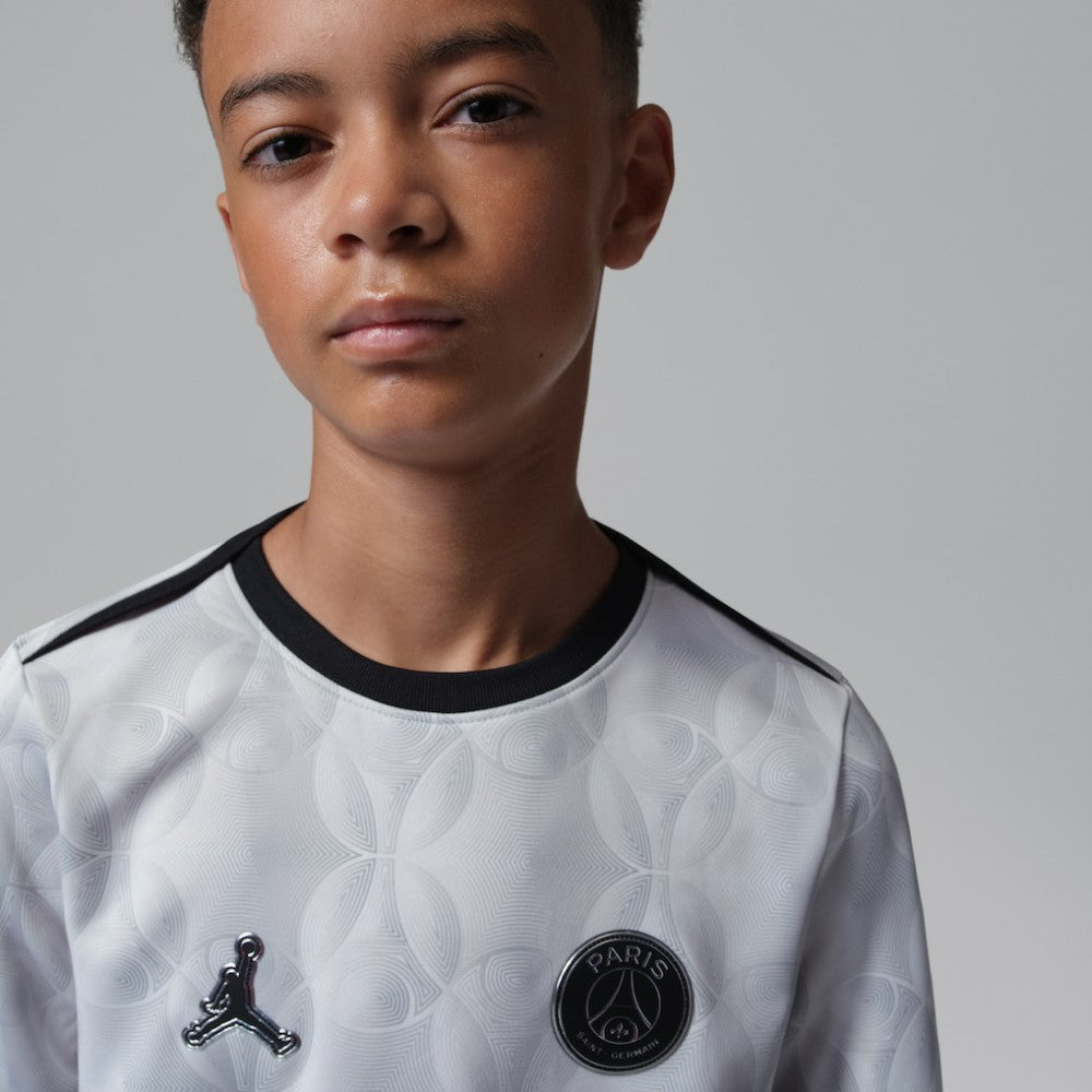 Paris Saint-Germain Jordan Brand Youth Long Sleeve Pre-Match Dri-FIT Top Gray - Jordan