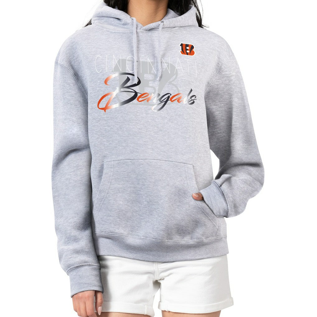 Cincinnati Bengals  G-III 4Her by Carl Banks Women's Shadow Logo Fleece Pullover Hoodie