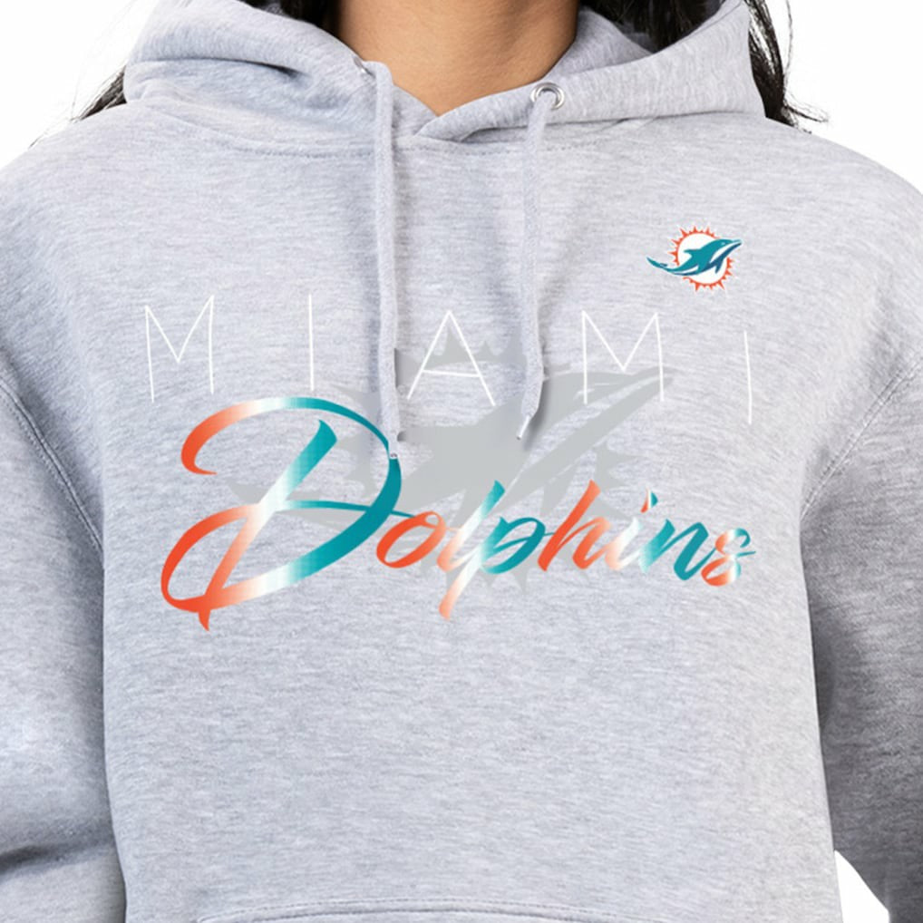 Miami Dolphins  G-III 4Her by Carl Banks Women's Shadow Logo Fleece Pullover Hoodie