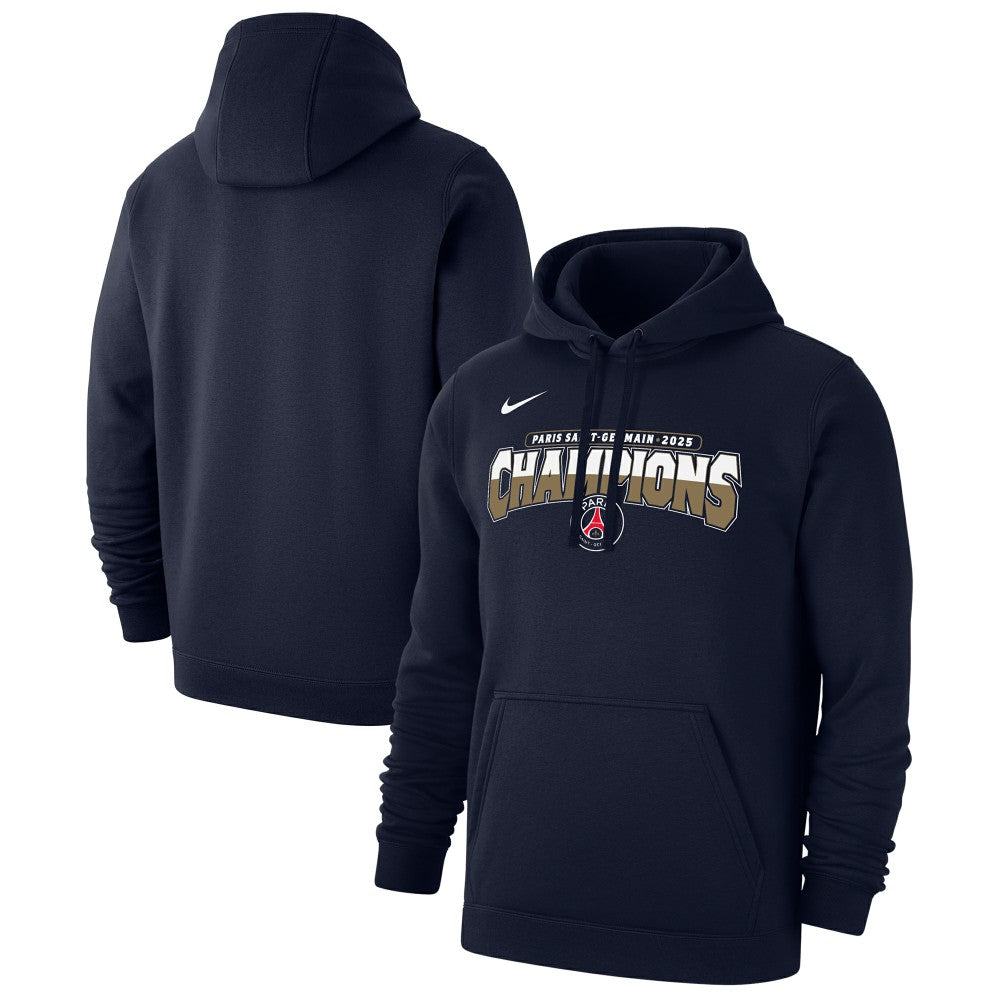Paris Saint-Germain 2025 Champions League Winners Club Pullover Hoodie Navy - Nike