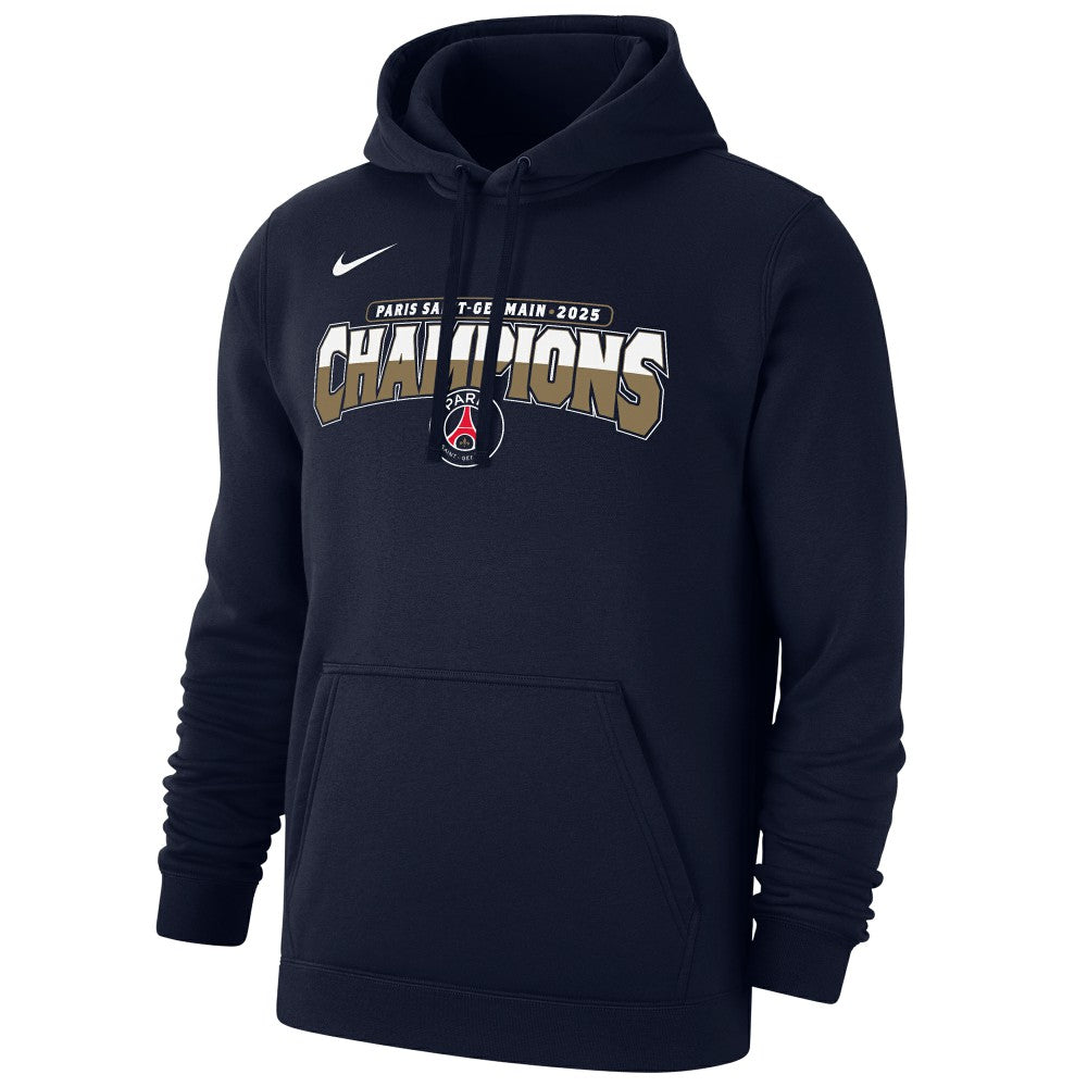 Paris Saint-Germain 2025 Champions League Winners Club Pullover Hoodie Navy - Nike