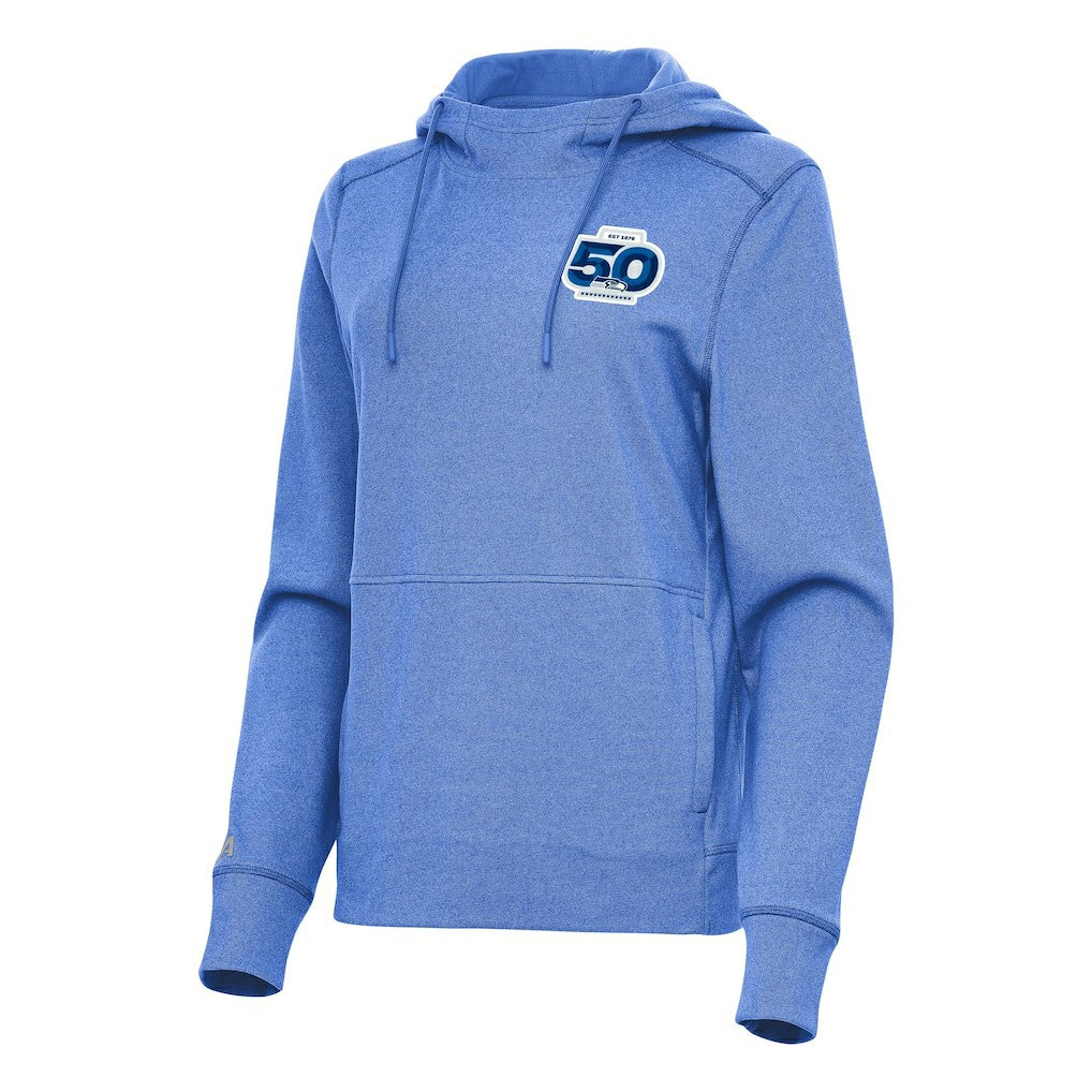 Seattle Seahawks  Antigua Women's 50th Season Justice Pullover Hoodie