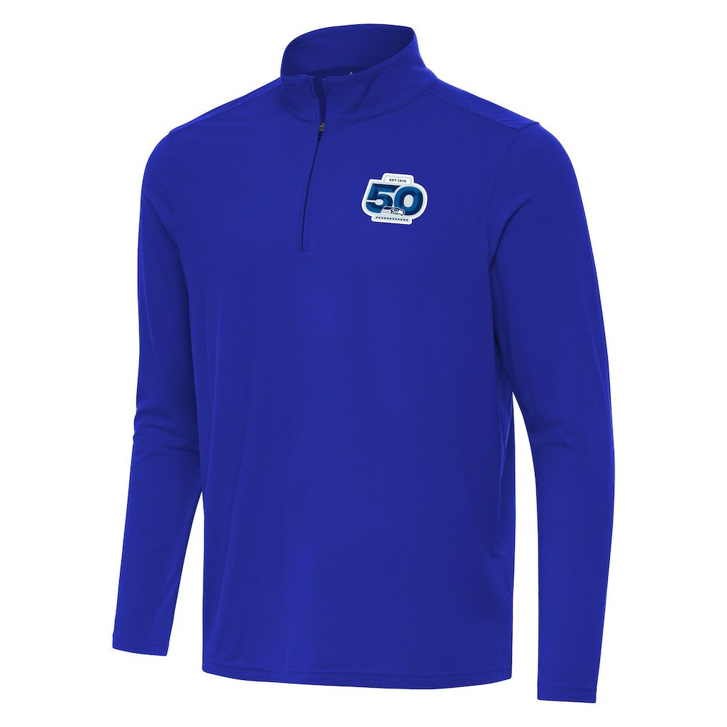 Seattle Seahawks  Antigua 50th Season Intent Quarter-Zip Pullover