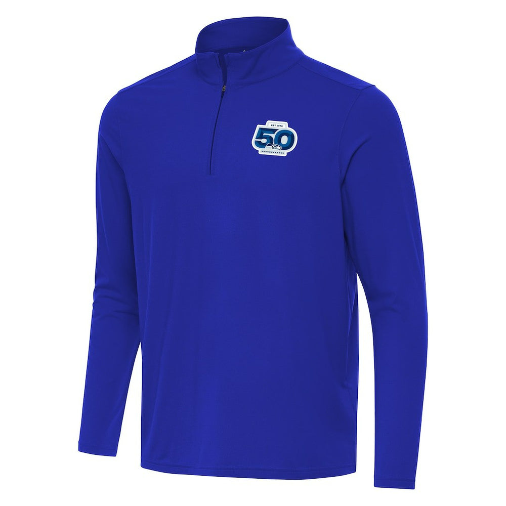 Seattle Seahawks  Antigua 50th Season Intent Quarter-Zip Pullover