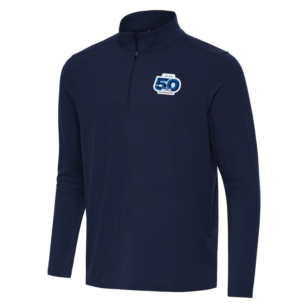 Seattle Seahawks  Antigua 50th Season Intent Quarter-Zip Pullover