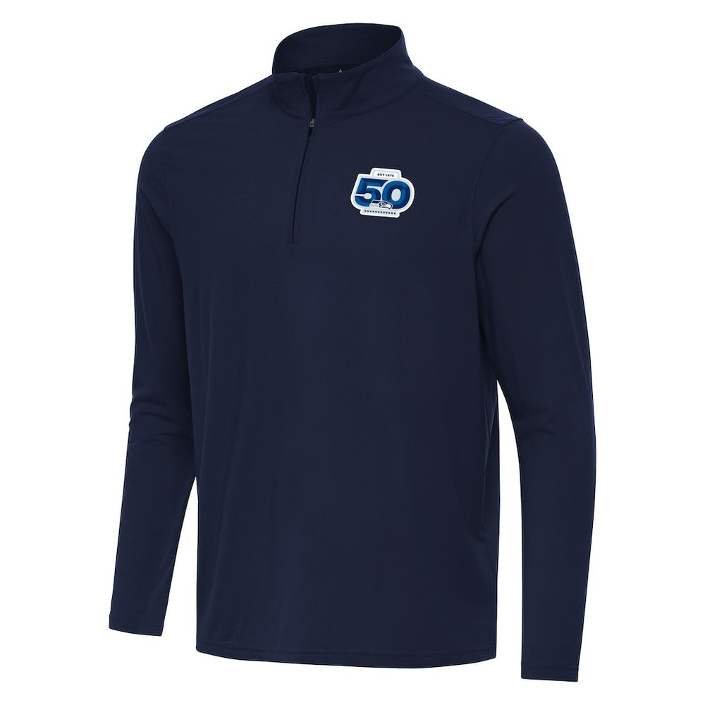 Seattle Seahawks  Antigua 50th Season Intent Quarter-Zip Pullover