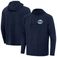 Seattle Seahawks  Antigua 50th Season Spikes Raglan Quarter-Zip Hoodie