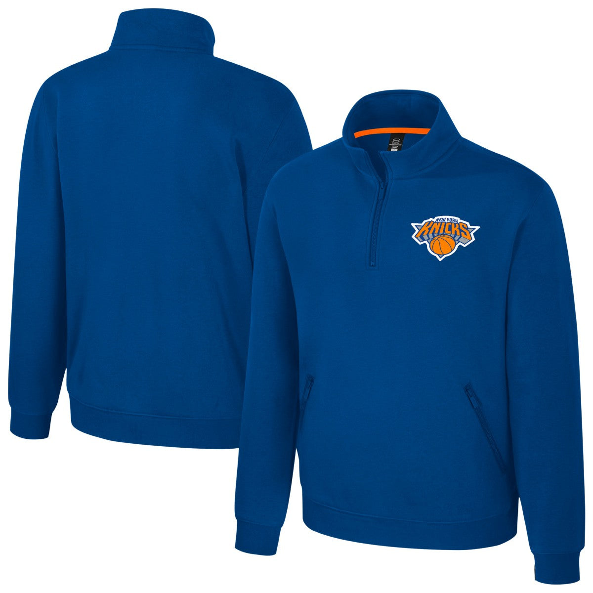New York Knicks Stadium Essentials Unisex Varsity Trainer Quarter-Zip Pullover On Sale