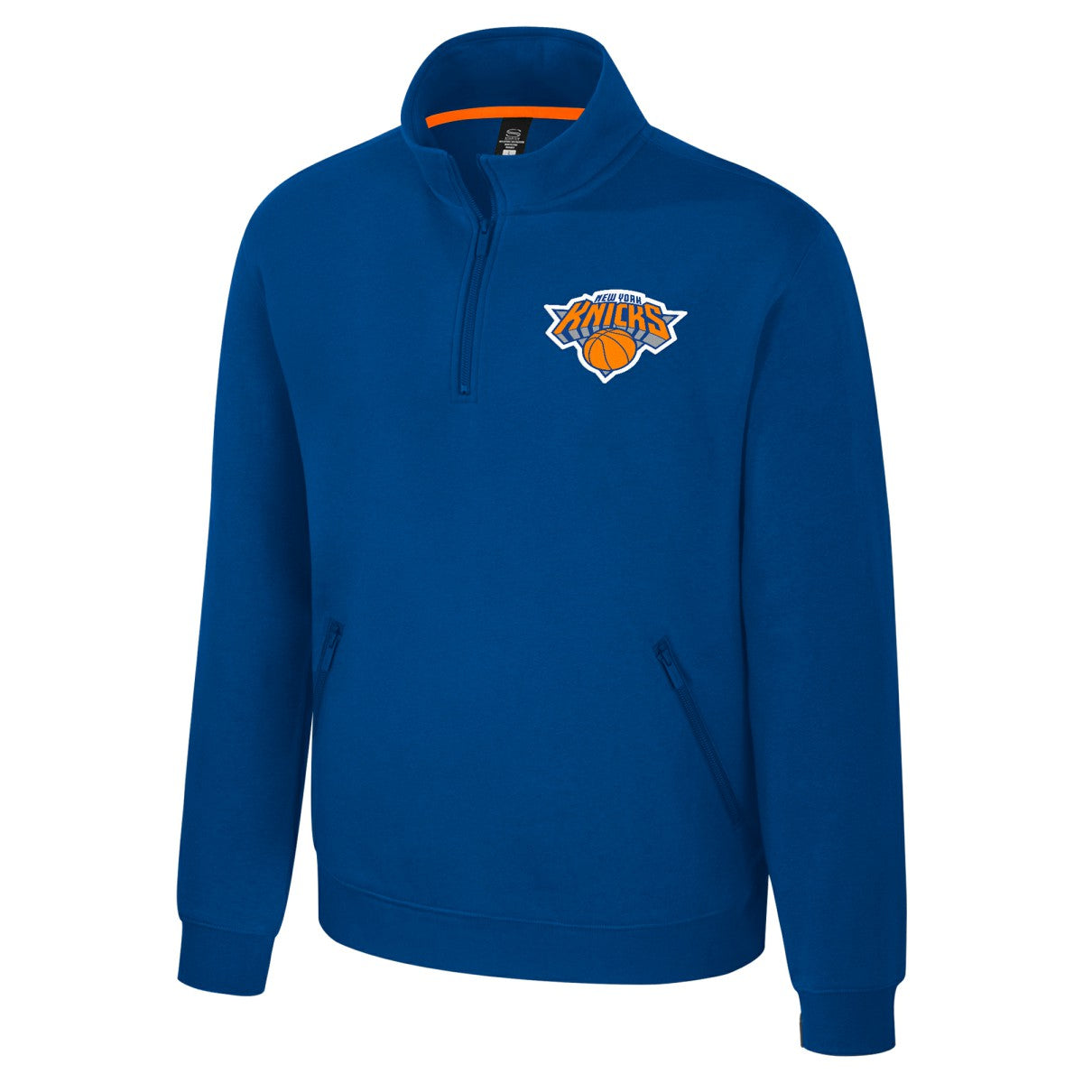 New York Knicks Stadium Essentials Unisex Varsity Trainer Quarter-Zip Pullover On Sale