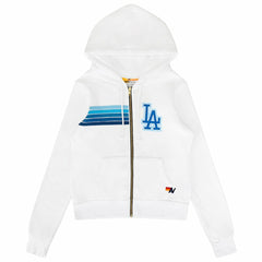 Los Angeles Dodgers Aviator Nation x MLB Unisex Five-Stripe Tri-Blend Full-Zip Hoodie | MLB New