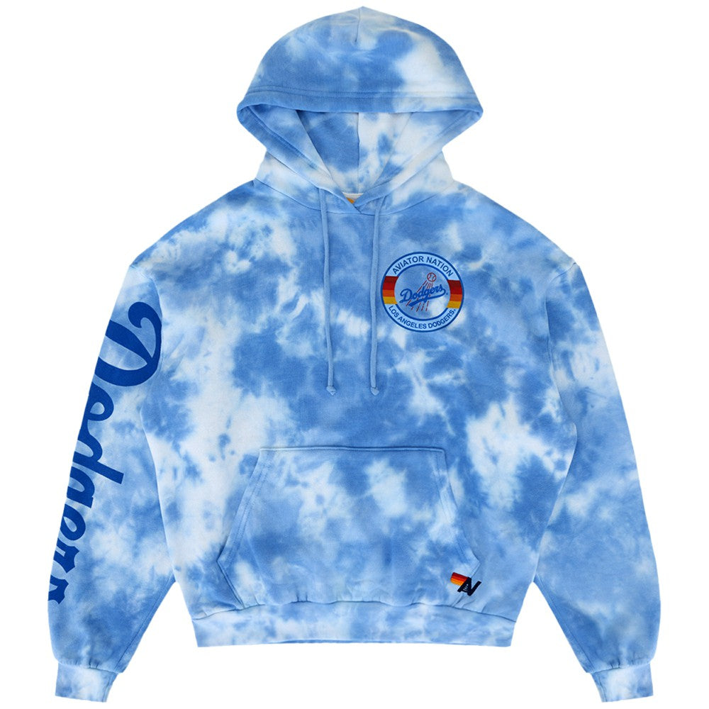 Los Angeles Dodgers Aviator Nation x MLB Unisex Tie-Dye Tri-Blend Hoodie | MLB Sale