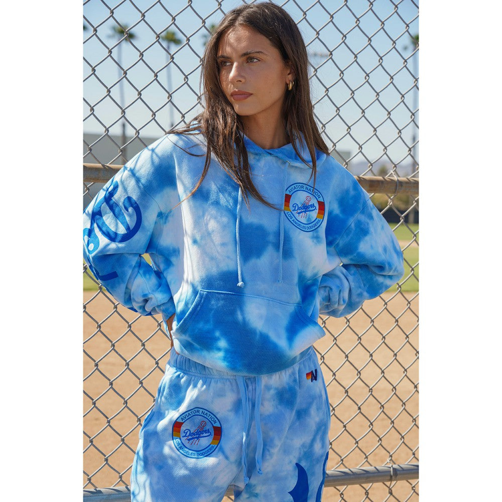 Los Angeles Dodgers Aviator Nation x MLB Unisex Tie-Dye Tri-Blend Hoodie | MLB Sale