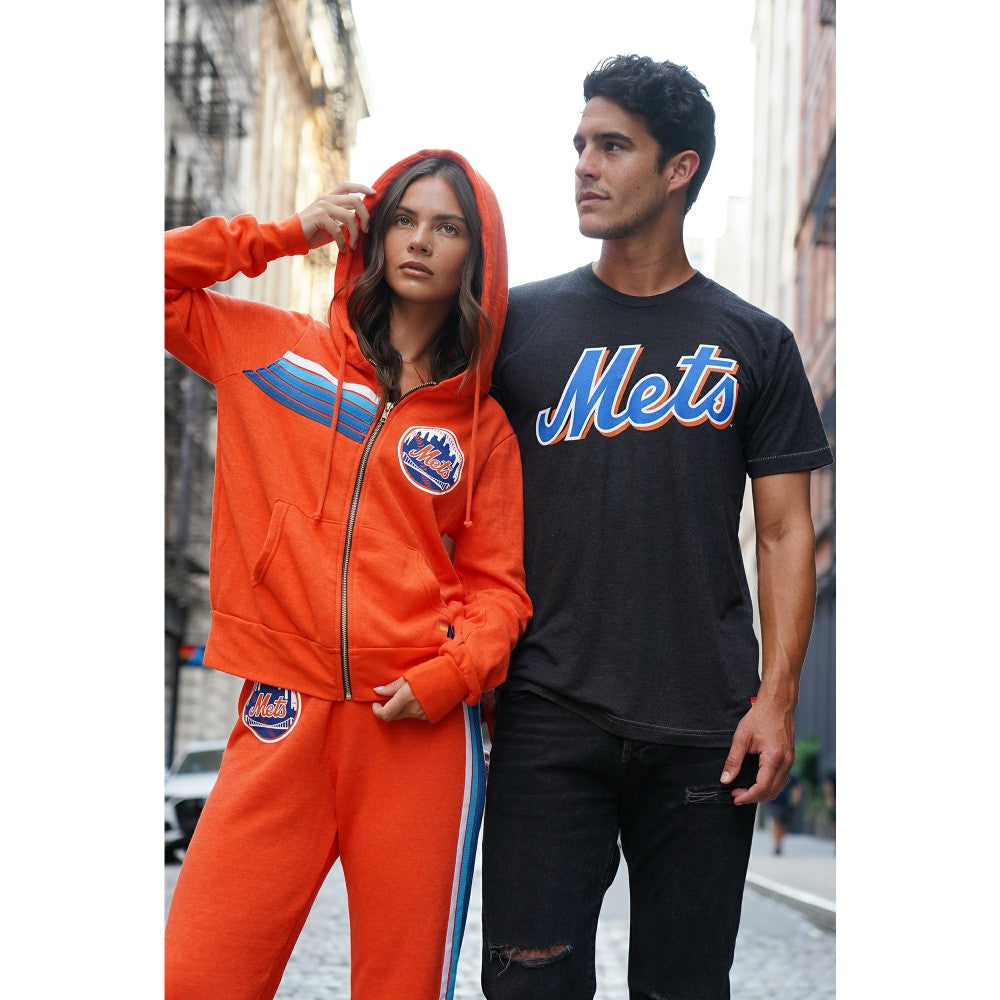 New York Mets Aviator Nation x MLB Unisex Five-Stripe Tri-Blend Full-Zip Hoodie | MLB Online
