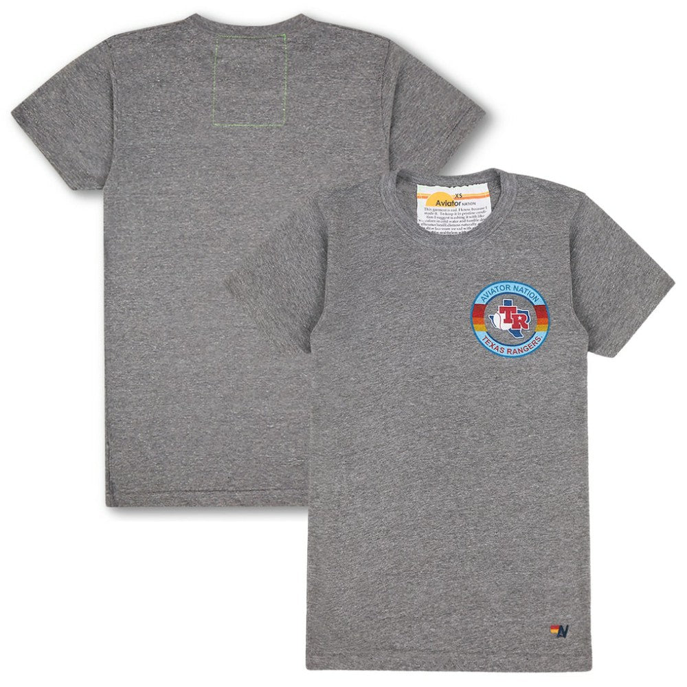 Texas Rangers Aviator Nation x MLB Unisex Tri-Blend T-Shirt | MLB On Sale