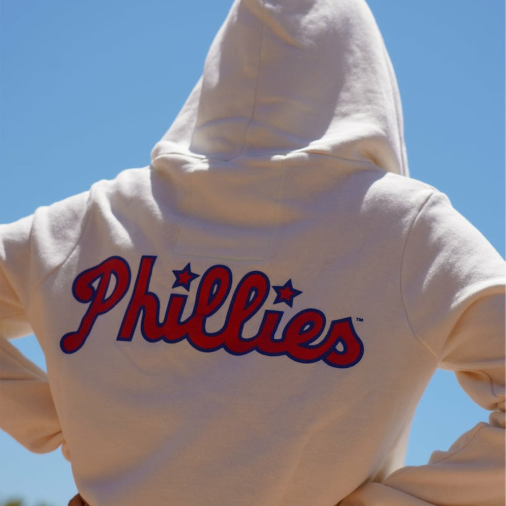 Philadelphia Phillies Aviator Nation x MLB Unisex Five-Stripe Tri-Blend Full-Zip Hoodie | MLB Outlet