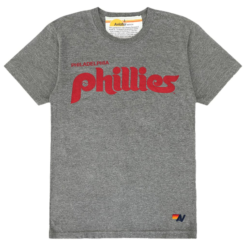 Philadelphia Phillies Aviator Nation x MLB Unisex Bolt Tri-Blend T-Shirt | MLB On Sale