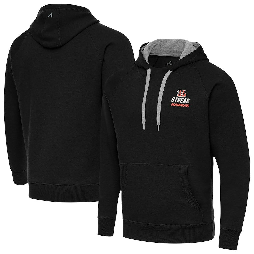 Cincinnati Bengals  Antigua Streak Victory Pullover Hoodie