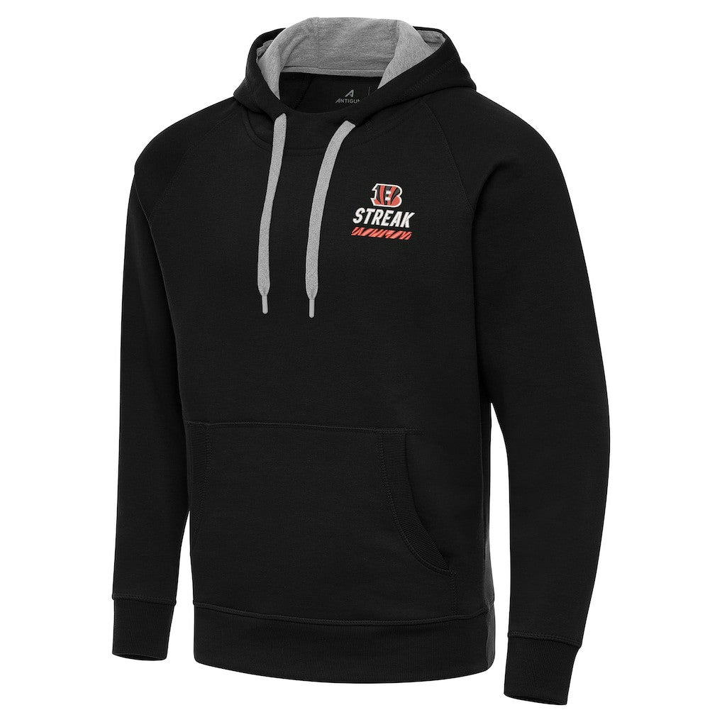 Cincinnati Bengals  Antigua Streak Victory Pullover Hoodie